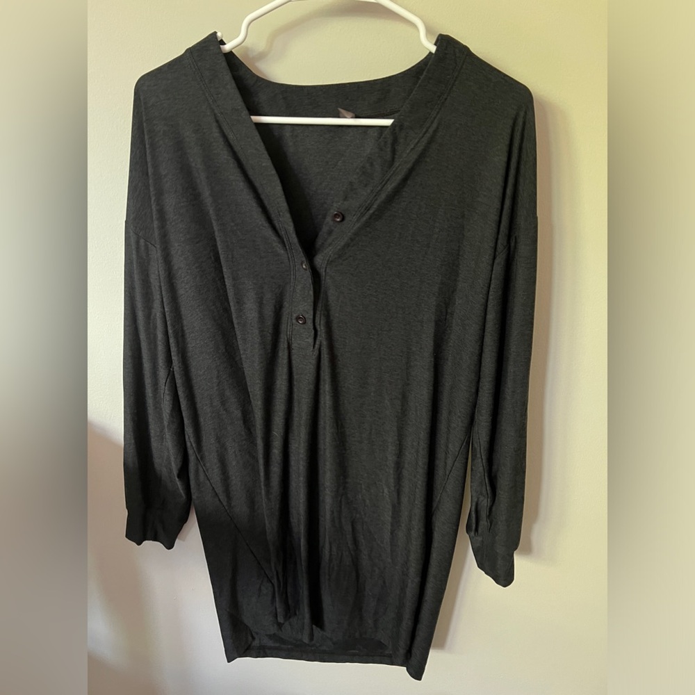 Beyond Yoga Henley Shirt Sleep Dress